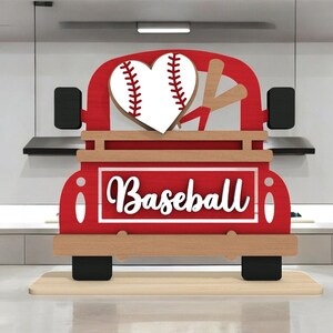 Archivo SVG de madera cortado con láser para coche de béisbol, decoración para puerta de coche deportivo, regalo para aficionados al béisbol, archivo de corte de madera Glowforge para decoración del hogar
