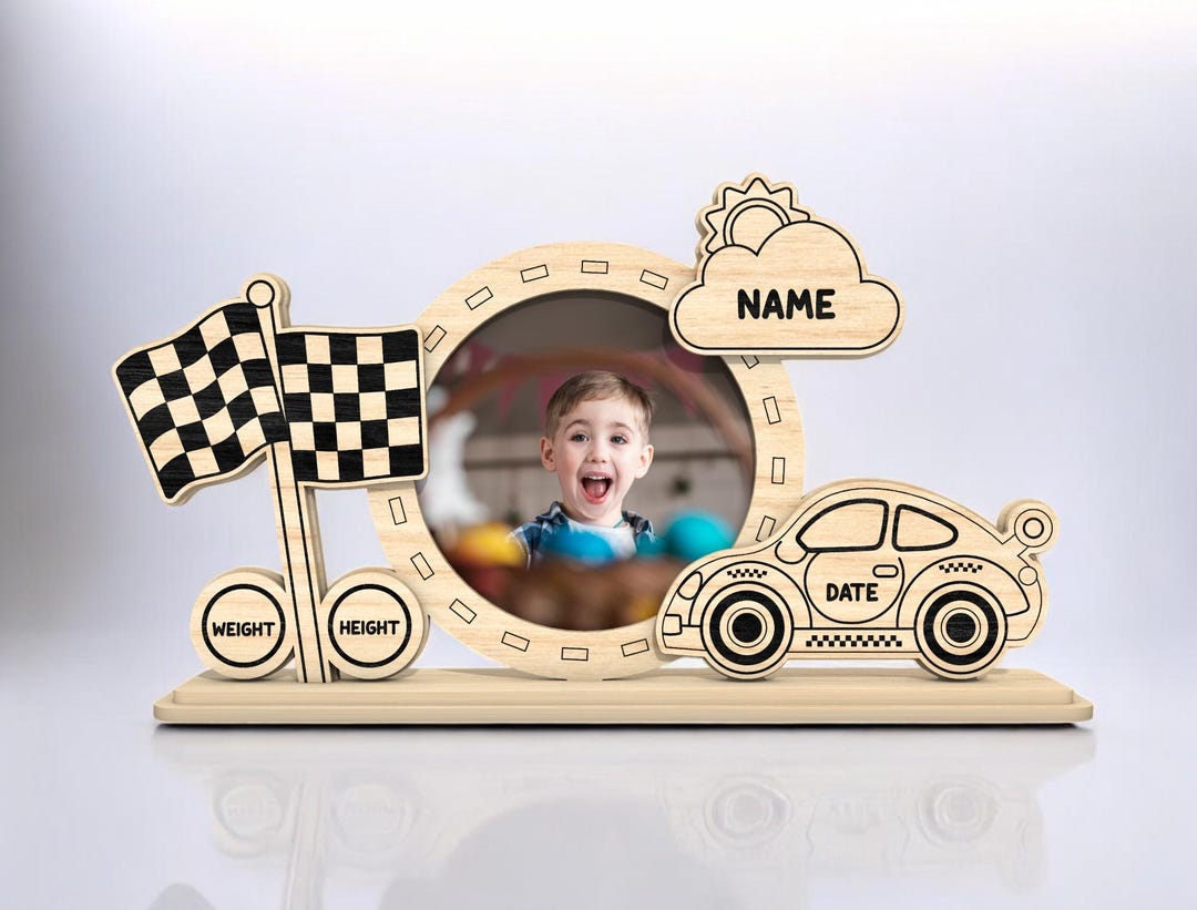 Personalized Baby Photo Frame SVG, Newborn Picture Frame Cut File ...