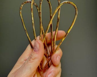 Simple Brass Hair Forks