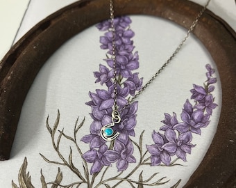 Turquoise Horseshoe Necklace - Silversmith - Metalsmith Jewelry