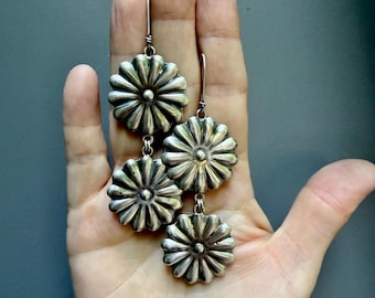 Siver Concho Earrings