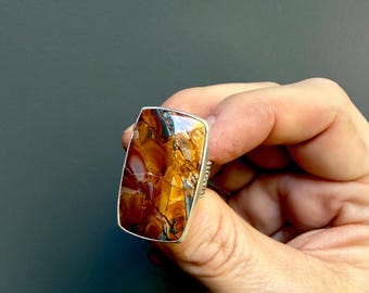 Size 7 - Mescalero Jasper Statement Ring