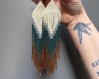 Beaded Fringe Earrings