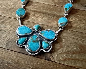 Mixed Turquoise Statement Necklace
