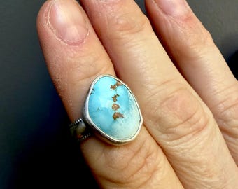 Size 7 - Golden Hills Turquoise Statement Ring