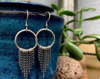 Silver Fringe Dangles - Silversmith - Metalsmith Jewelry