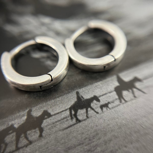 Silver Huggie Hoops - Silversmith - Metalsmith Jewelry