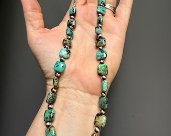 Turquoise and Navajo Pearl Beaded necklace