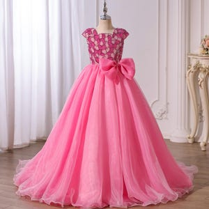 5t dresses formal Formal Dresses 5t White Dress Kamemir Girl Sleeveless Princess Pageant Dresses Kids Prom Ball Gown(White,