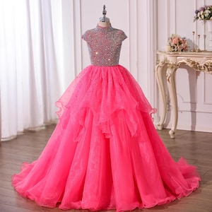 formal dresses size 6 Pageant for Girls Pink