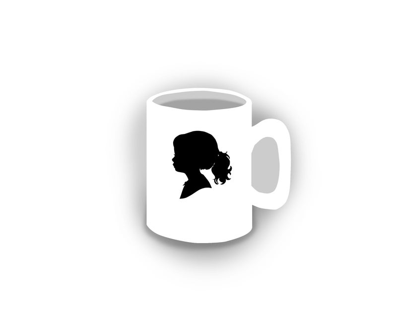 Coffee mug Personalized mug featuring children or child silhouette profile for Family sentimental Gift or Grandparents image 7