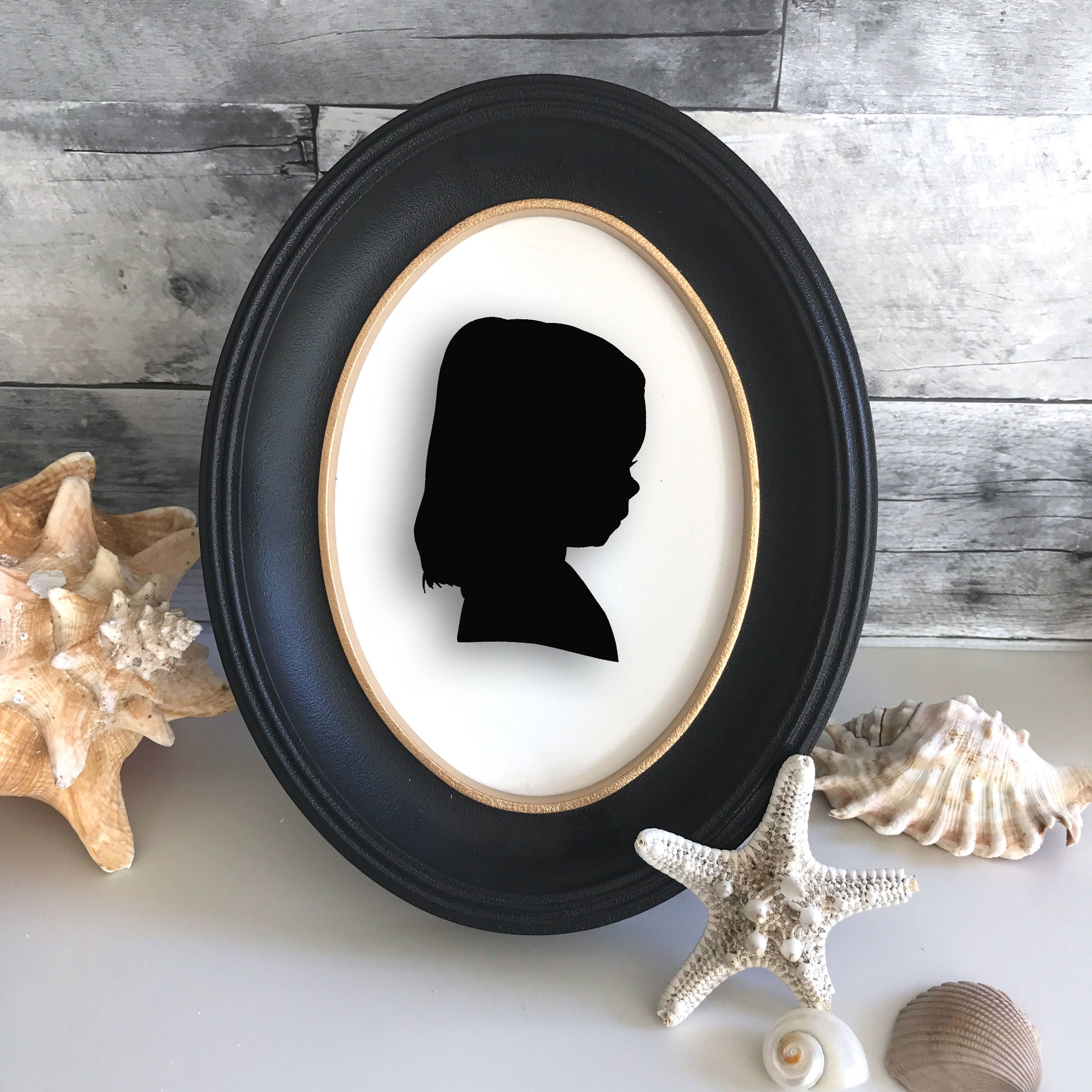 Personalized Child Silhouette baby nursery wall art home decor | Etsy