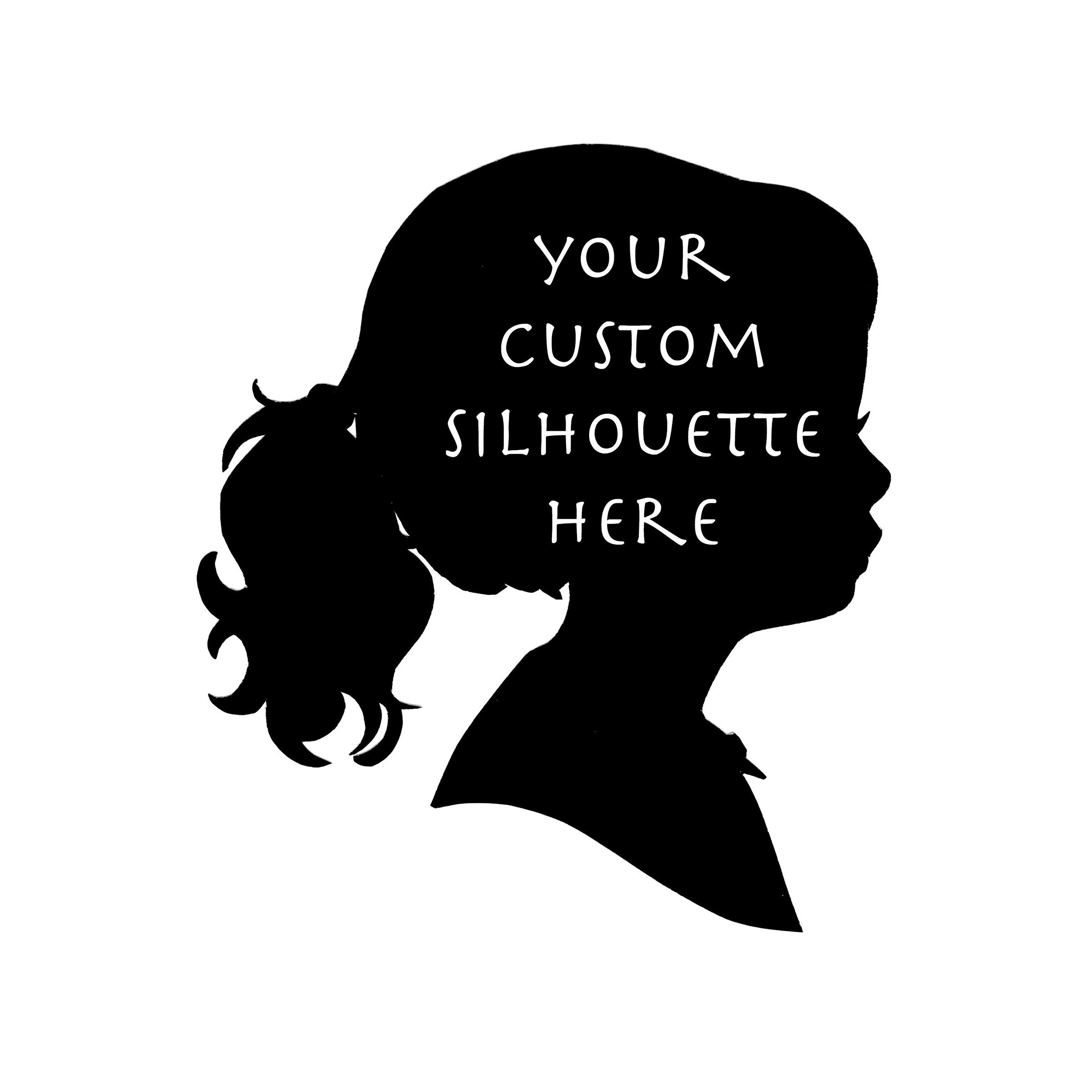 DIGITAL PRINTABLE Jpg of Custom Silhouette Portrait | Etsy