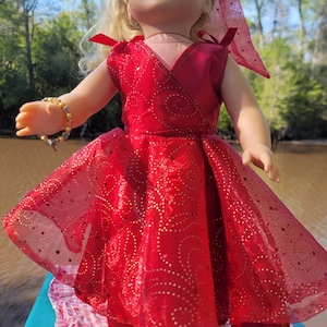 christmas dress with matching doll dress Magical Ornaments