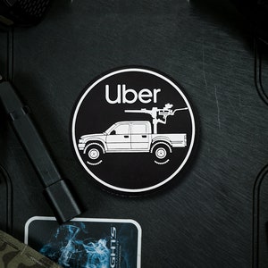 Parche de PVC para pistola Uber AA con velcro en la parte posterior