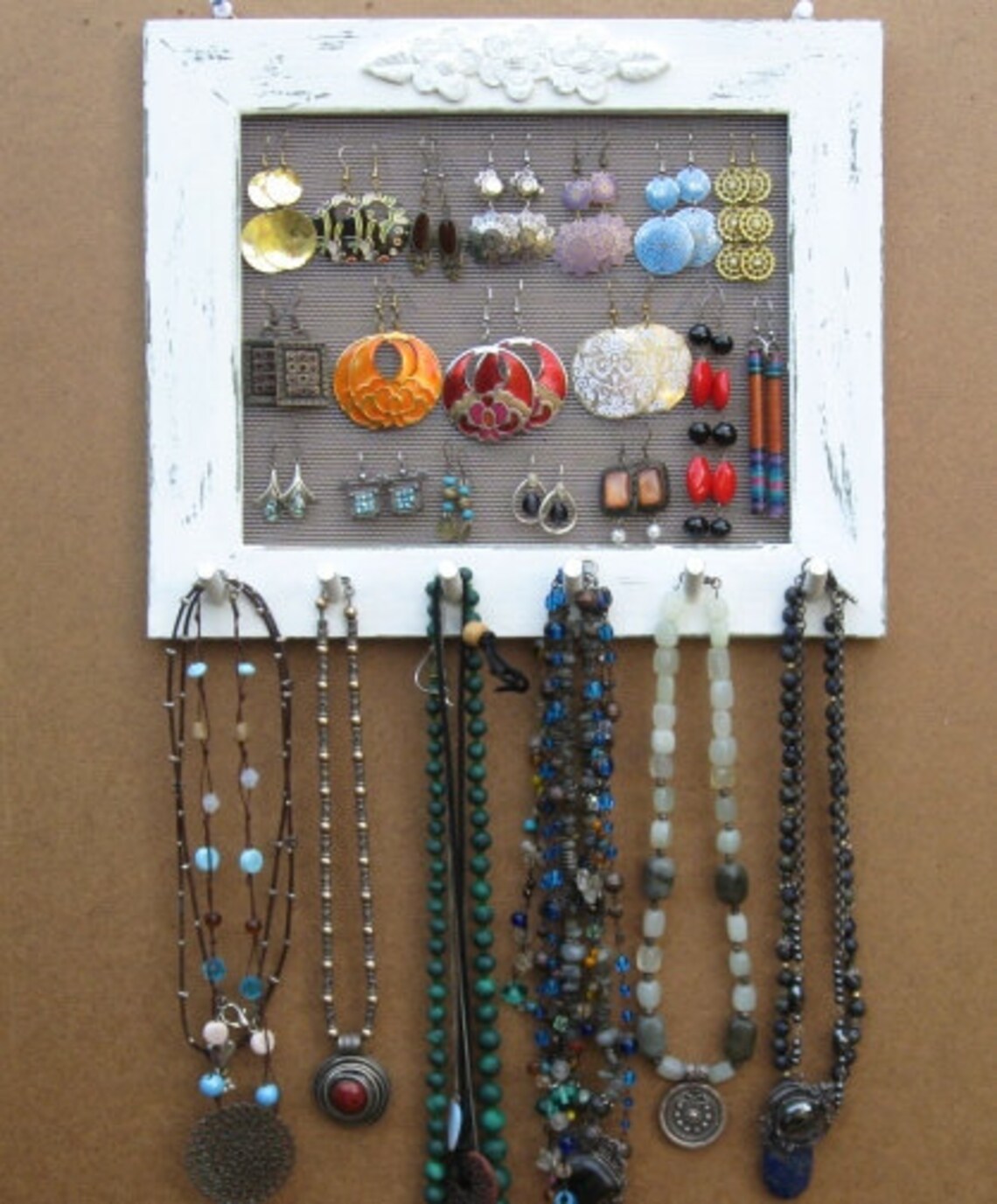 JEWELRY ORGANIZER HOLDER Widthwise Cream Shabby Chic / 25 40 Etsy