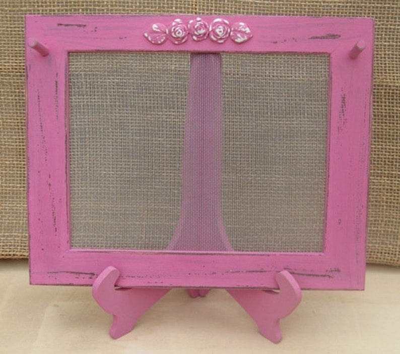 Earring Holder On A Stand / Royal Fuchsia Shabby Chic / 25 40 Earrings / 6-10 Necklaces Buy 1 Item From The Shop And Get 1 Small Gift image 2