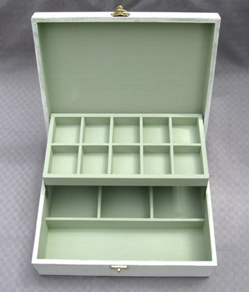 jewelry box vintage jewelry organizer Creamy Shabby Chic Home Decor JEWELRY BOX