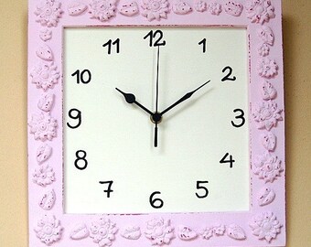Pink Shabby Chic Wall Clock
