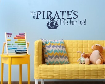 Pirate's Life For Me Wall Decal - Nursery Vinyl Decor Sticker Art