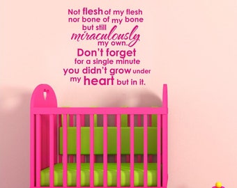 Nursery Adoption Creed Wall Decal - Vinyl Text Wall Stickers Art Graphics Custom Home Decor
