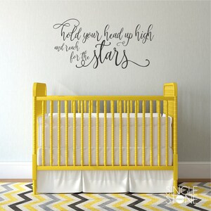 Nursery Reach For The Stars Wall Decal Quote - Nursery Vinyl Wall Words Custom Home Decor