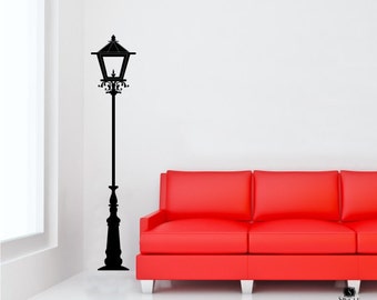 City Town Street Park Lamp Post Old Antique Vintage Window Or Wall Or Car Vinyl Peal And Stick Removable Sticker Decal L1465