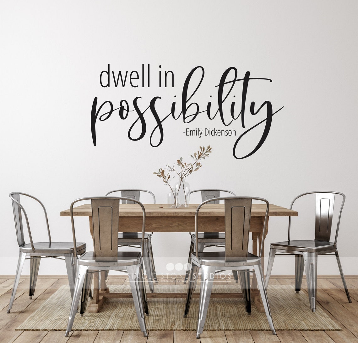 Wall Decal Text Dwell in Possibility Wall Quotes Wall Words Etsy