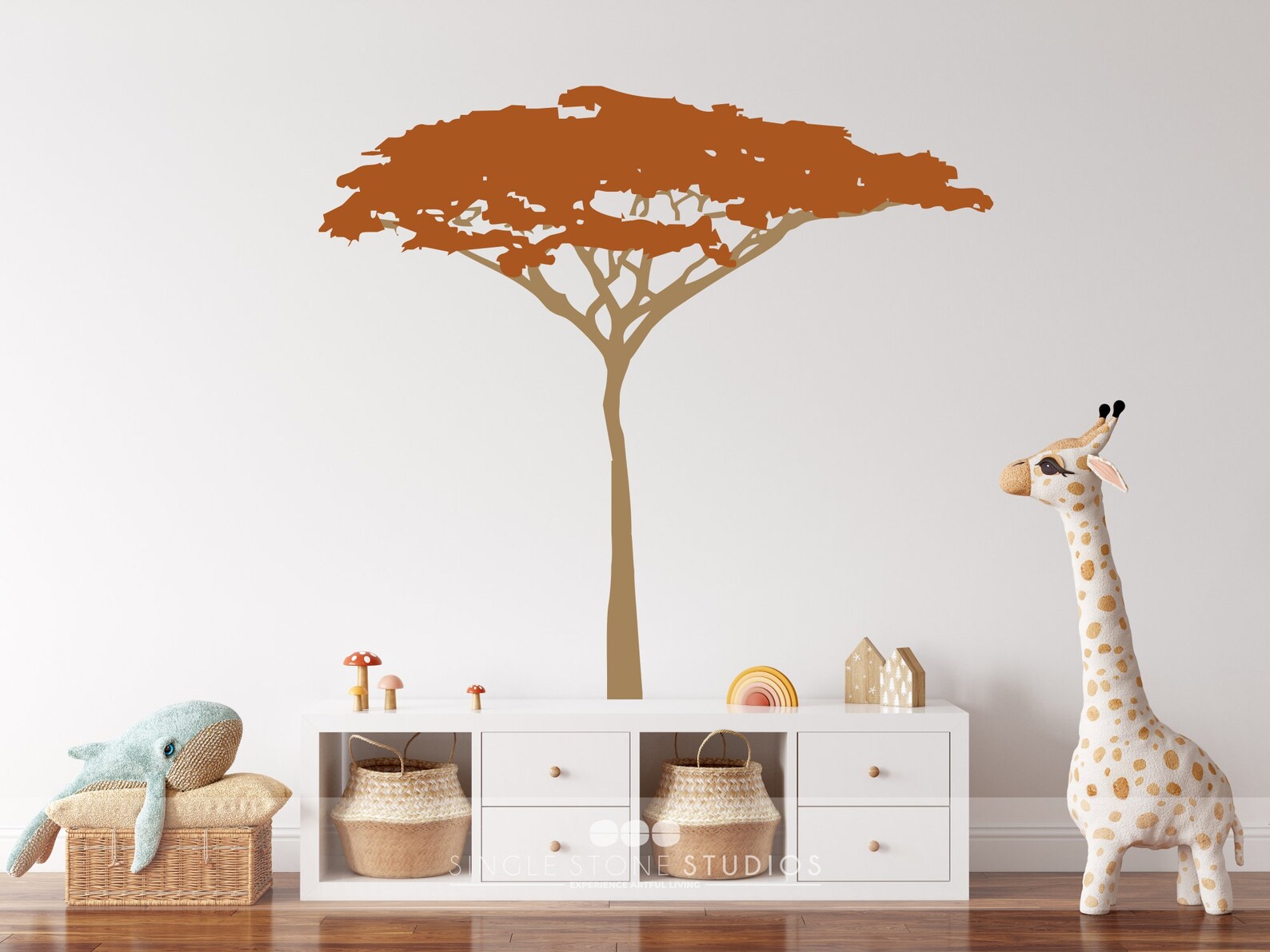 Acacia Jungle Safari Tree Wall Decal - Wall Mural Theme Custom Home ...