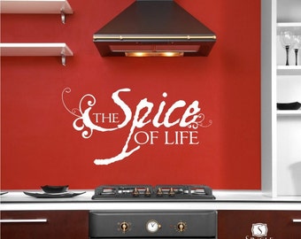 Spice of Life Wall Decal Quote - Vinyl Text Words Stickers Art Custom Home Decor