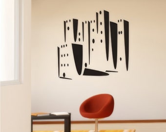 Wandtattoo Landshut Skyline – Selbstklebende Wanddekoration Für Wohnzimmer, Büro & Kinderzimmer (80x29 Cm)