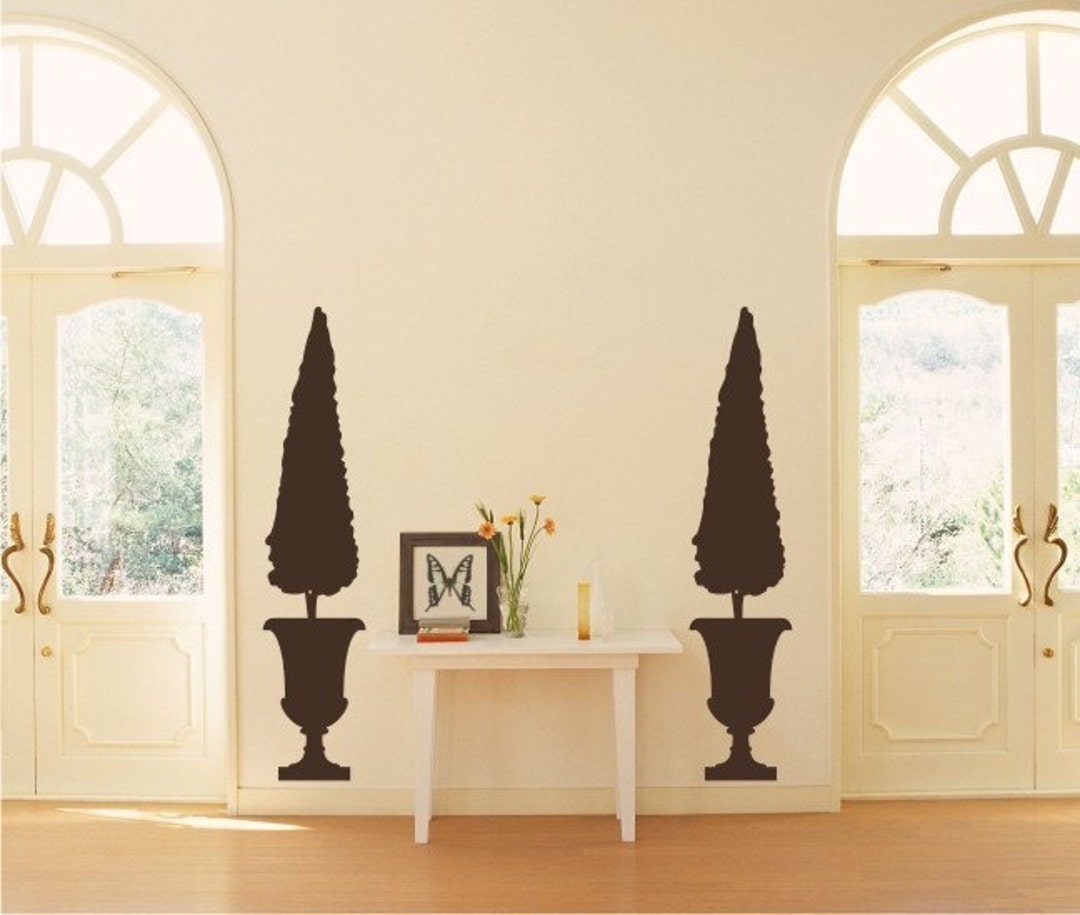 Topiary Wall Decal Custom Home Decor Etsy