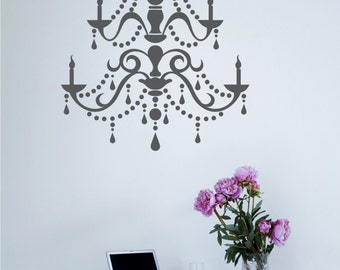 Chandelier Wall Decal Modern - Vinyl Wall Stickers Art Custom Home Decor