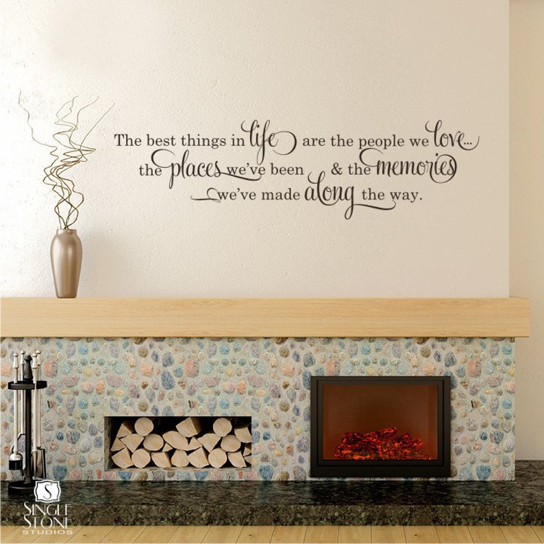 Best Things In Life Wall Decal Vinyl Wall Words Custom Home Decor image 2