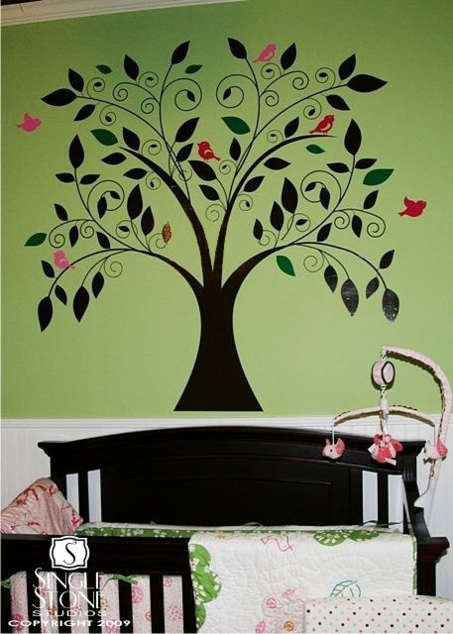 Nursery Tree Wall Decal Whimsical Nursery Vinyl Wall Etsy