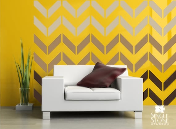 Chevron Pattern Stickers Chevron Vinyl Wall Decals Zig Zag Pattern Nursery Wall Stickers,
