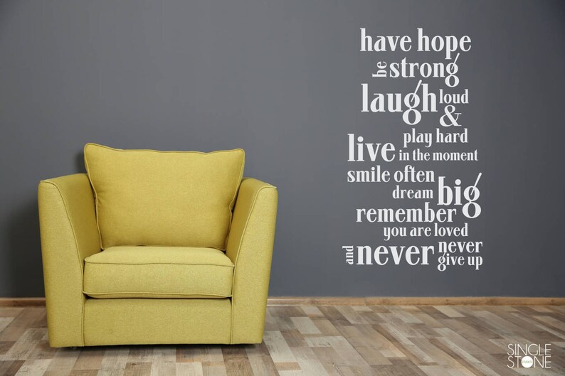 Have Hope Nursery Wall Decal Quote Vinyl Text Sticker Art Custom Home Decor image 1