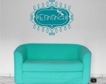 Custom Wall Decal Name Frame - Vinyl Text Wall Words Stickers Art Custom Home Decor