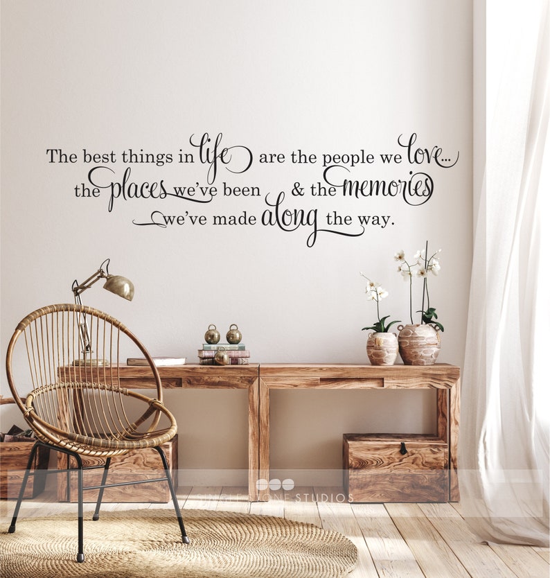 Best Things in Life Wall Decal Vinyl Wall Words Custom Home Etsy