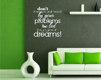 Wall Quote Led By Dreams (Ralph Waldo Emerson) - Vinyl Text Wall Word Sticker Art Custom Home Decor