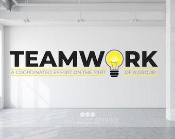 Success Series - Teamwork Definition , Decals - Logos, Signage,  Photos, Tag Line, Business, Corporate Design, Motivational, Teamwork, Ideas