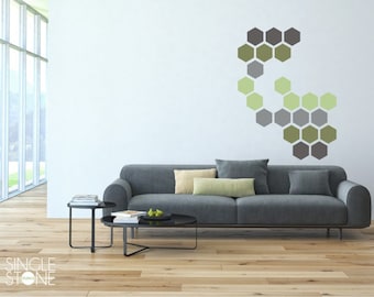 Honeycomb Pattern Wall Decals - Vinyl Stickers Art Custom Home Decor