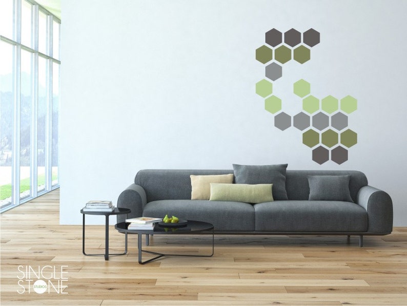 Honeycomb Pattern Wall Decals Vinyl Stickers Art Custom Home Decor image 1