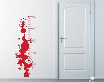 Circus Growth Chart Wall Decal: Nursery Home Decor