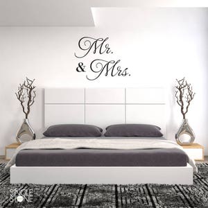 Mr. And Mrs. Wedding Wall Decal - Vinyl Text Custom Home Decor