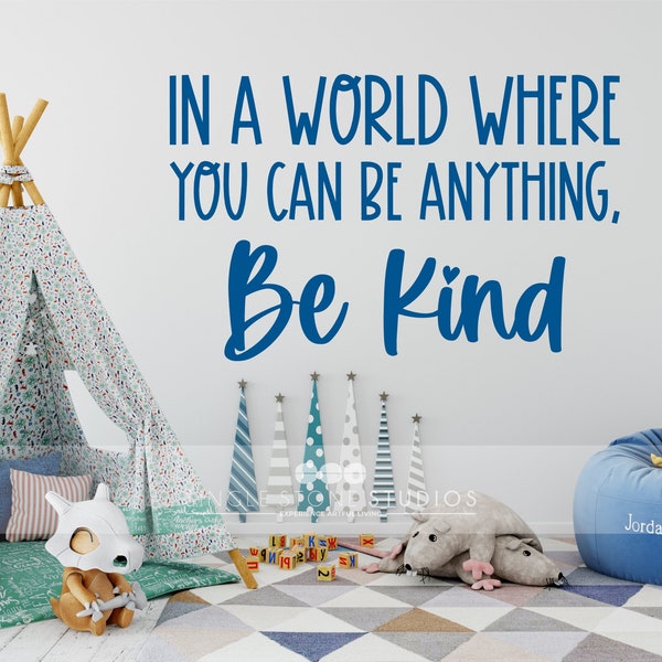 Be Kind Wall Decal Quote - Vinyl Text Art