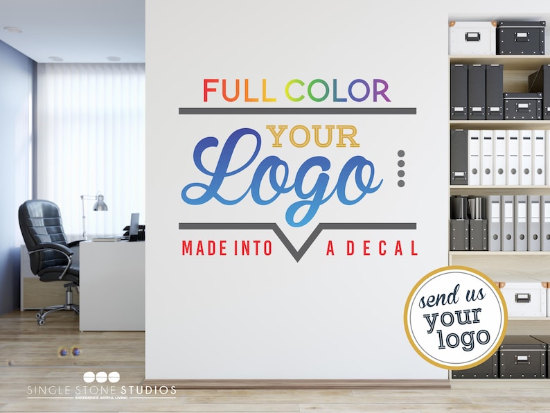 full color custom logo decals