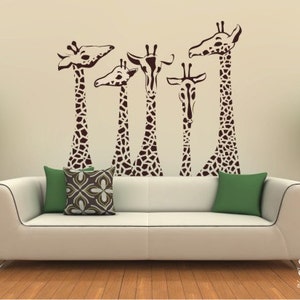 Nursery Giraffe Wall Decals - Giraffe Family Wall Stickers Custom Home Decor