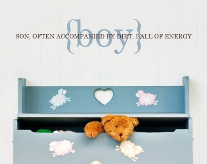 Boy Definition Vinyl Wall Words Decals Stickers Art Lettering - Etsy