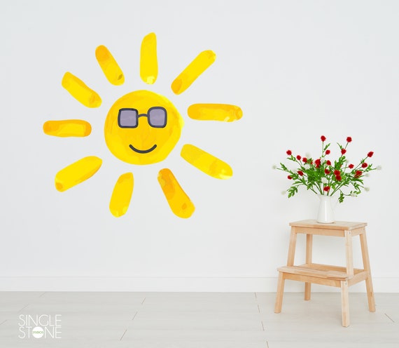 Watercolor Sun Wall Decal Vinyl Sticker Kids Nursery Art - Sun Wall Decal Nursery Watercolor Sun Wall Decal Vinyl Sticker Kids Nursery Art - Sun Wall Decal Nursery